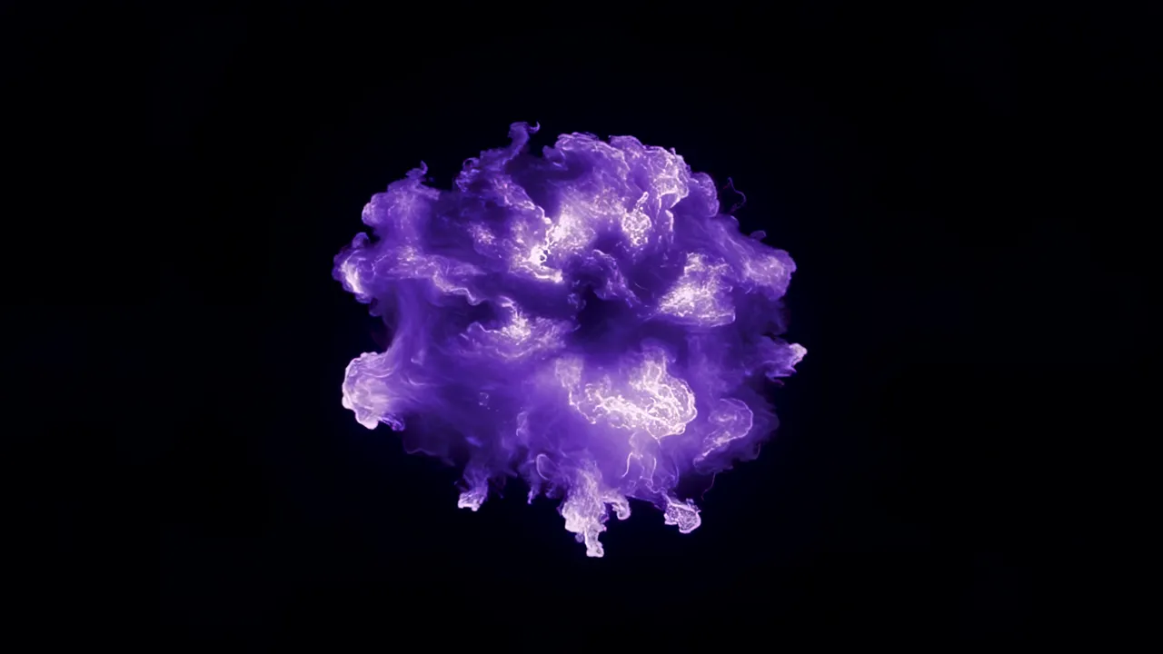 Large Slow-Moving Fire Cloud Expanding in Black Space