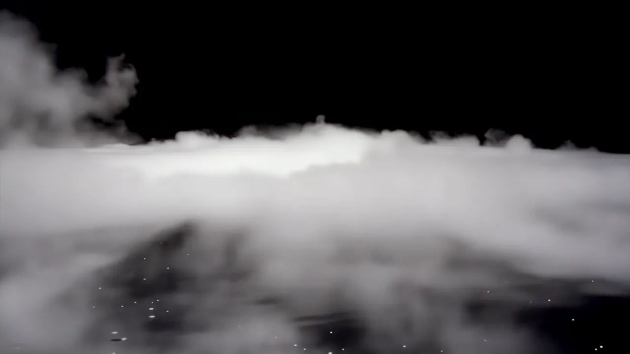 Layer of Mist Spreading on Ground in All Directions