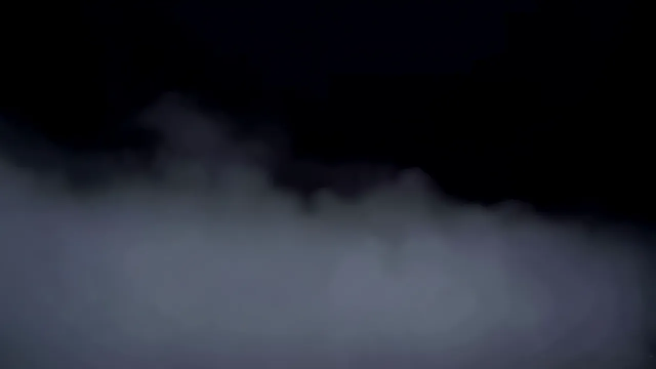 Layer of Mist Spreading on Ground in Dark Environment