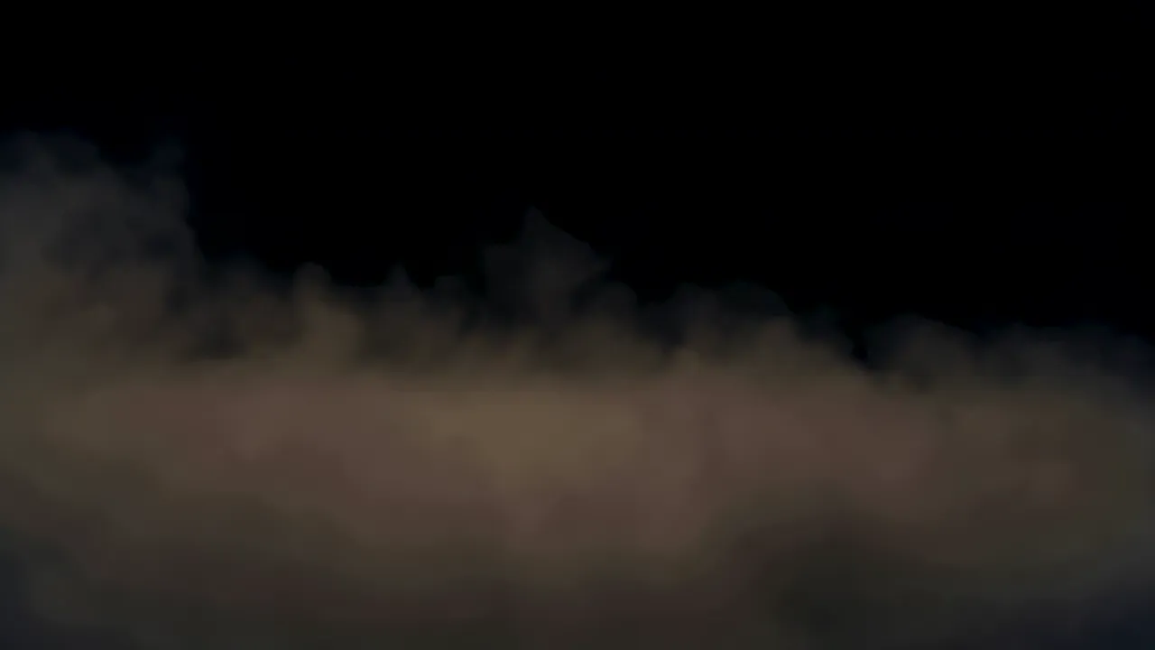 Layer of Mist Spreading on Ground in Dark Environment