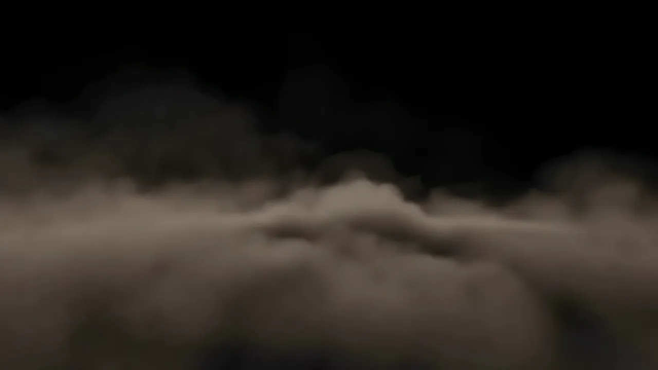 Layer of Mist Spreading Outward on the Ground