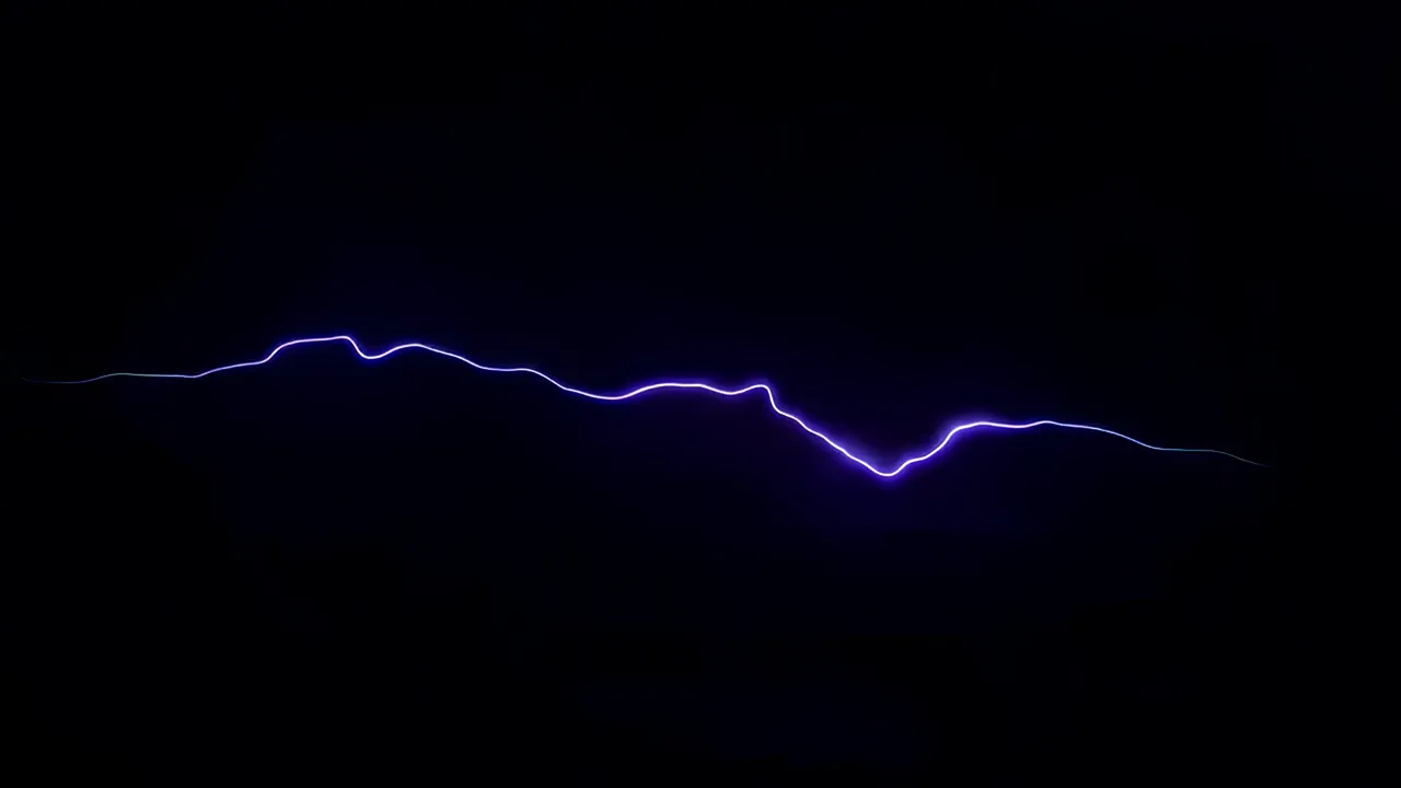 Lightning Flash with Electric Glow in Darkness