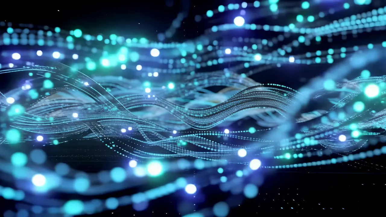 Luminous Blue Data Waves in Dark Digital Space