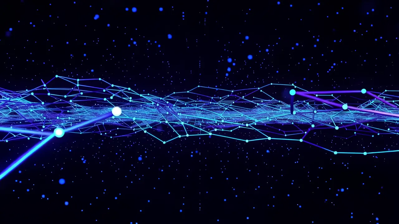 Luminous Blue Pathways in a Complex Network