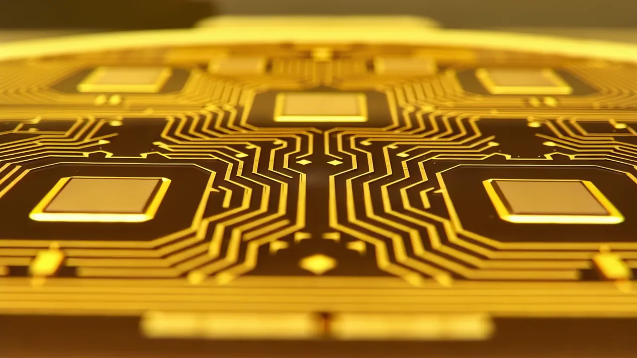 Macro View of Semiconductor Wafer Edge with Thin Films