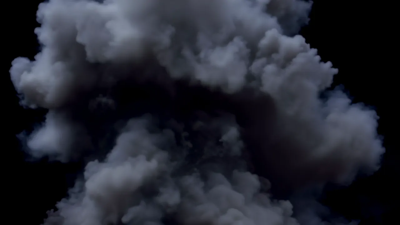 Massive Billowing Smoke Cloud Filling the Frame