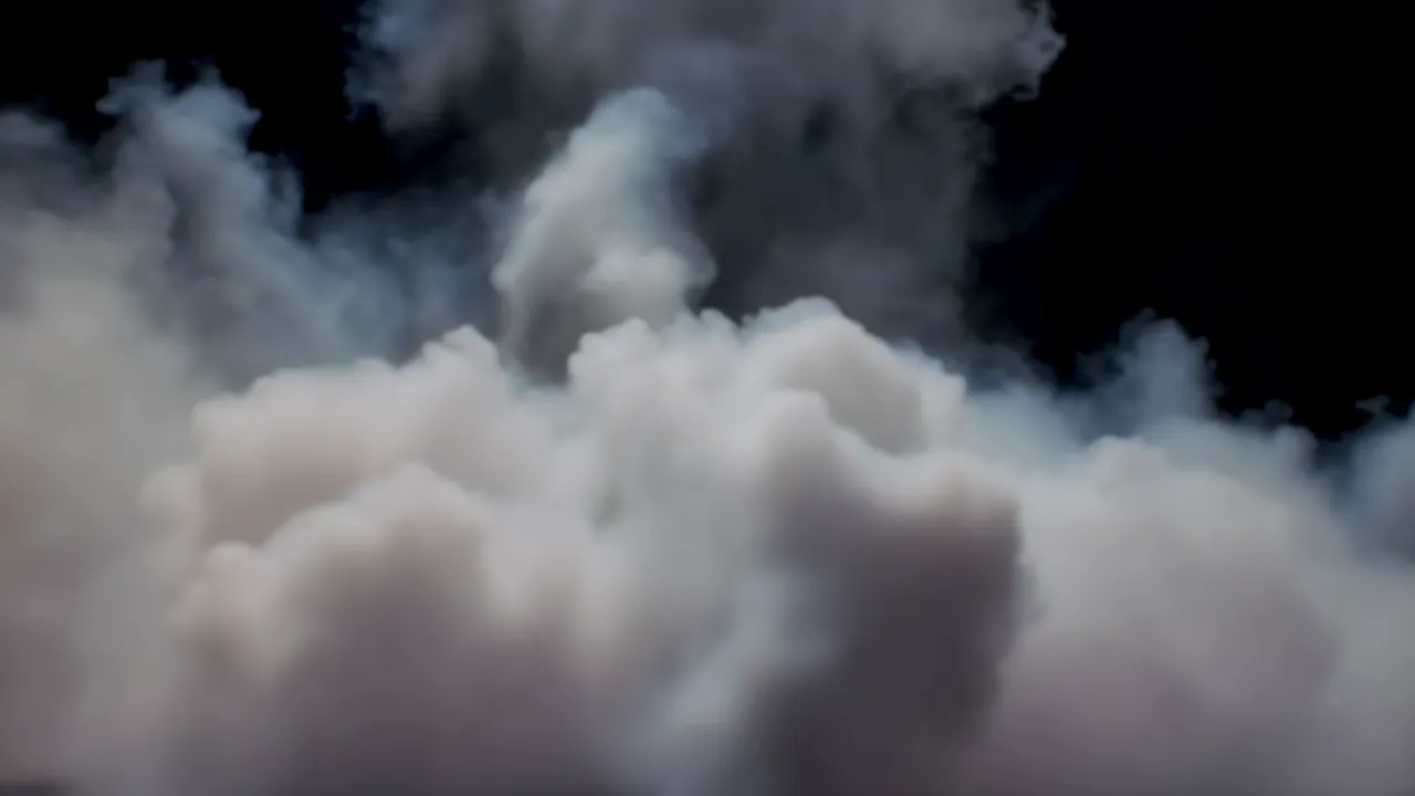 Massive Billowing Smoke Cloud Filling the Frame