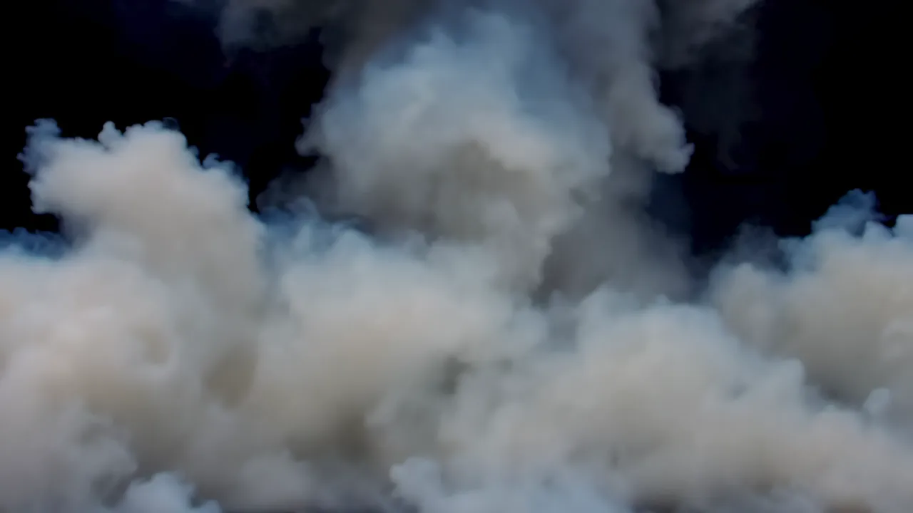 Massive Billowing Smoke Cloud Filling the Frame
