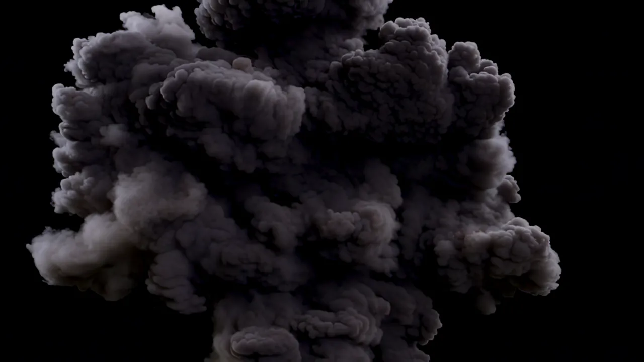 Massive Dust and Debris Explosion Expanding from Impact Point