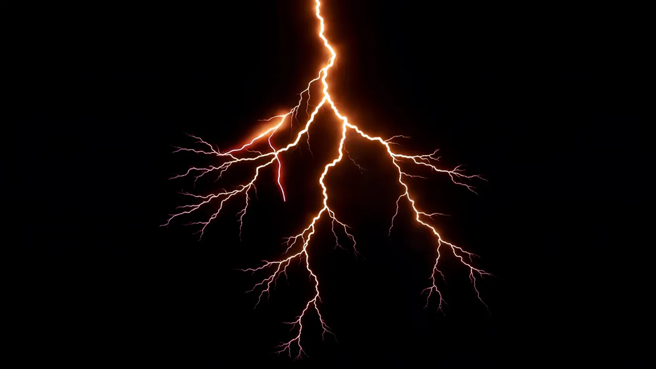 Massive Lightning Discharge Illuminating the Darkness
