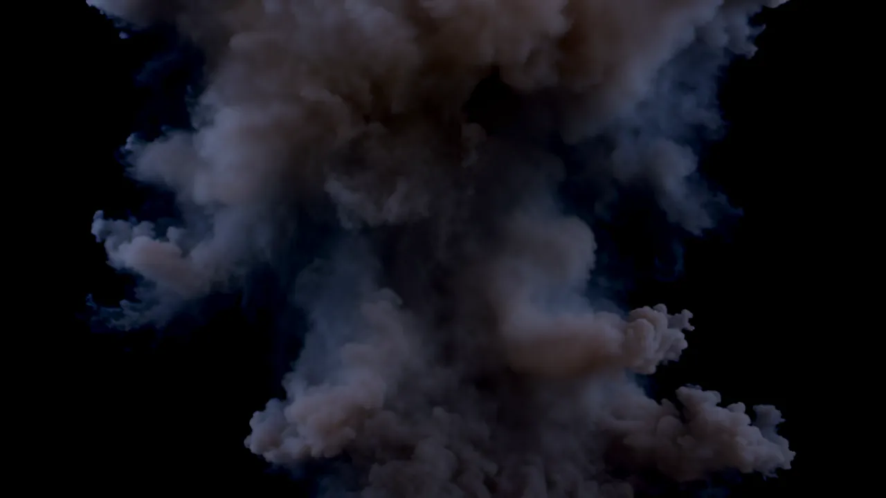 Massive Shockwave Blast Expanding Outward with Fire