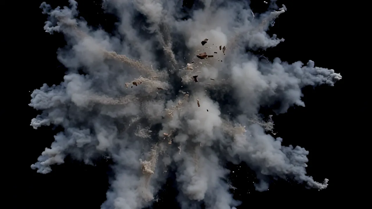 Massive Shockwave Blast with Expanding Fire Effect