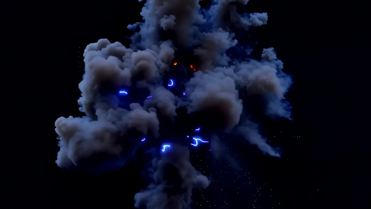 Massive Shockwave Blast with Fire and Debris Effects