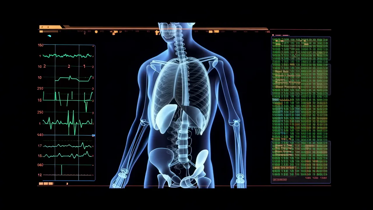 Medical Imaging HUD with Body Scan and Diagnostic Data