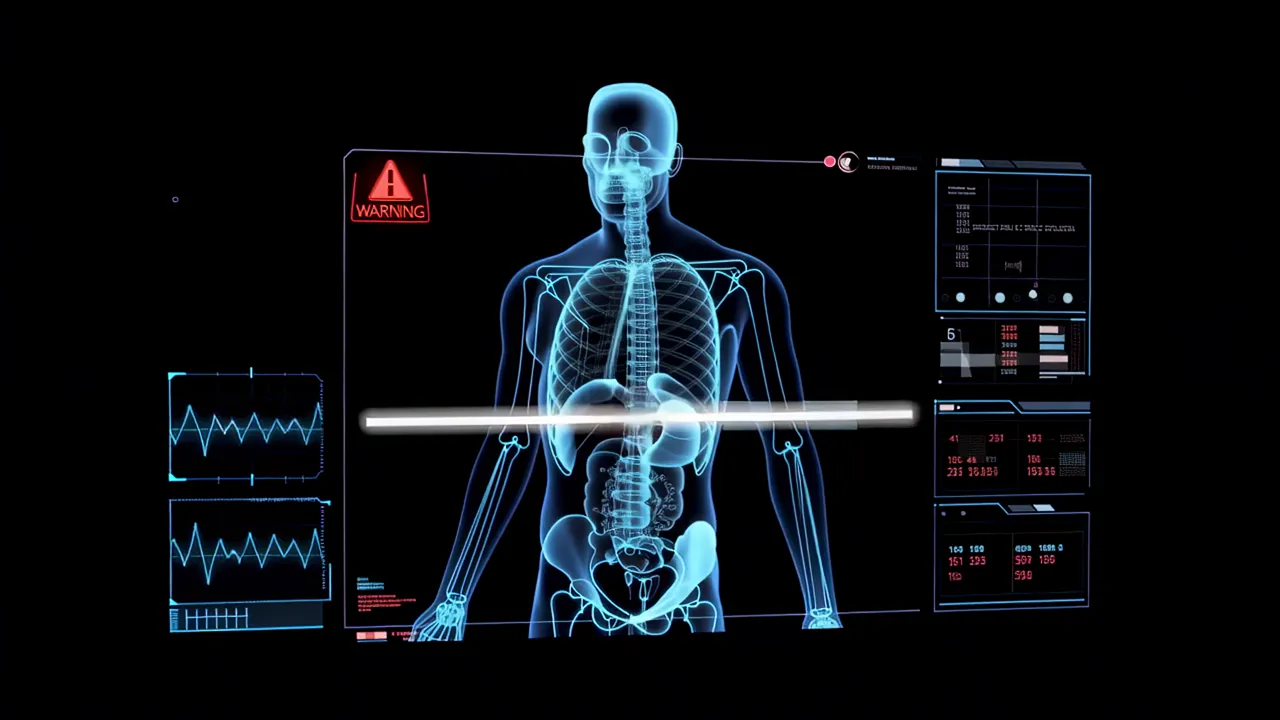 Medical Imaging HUD with Diagnostic Data Panels