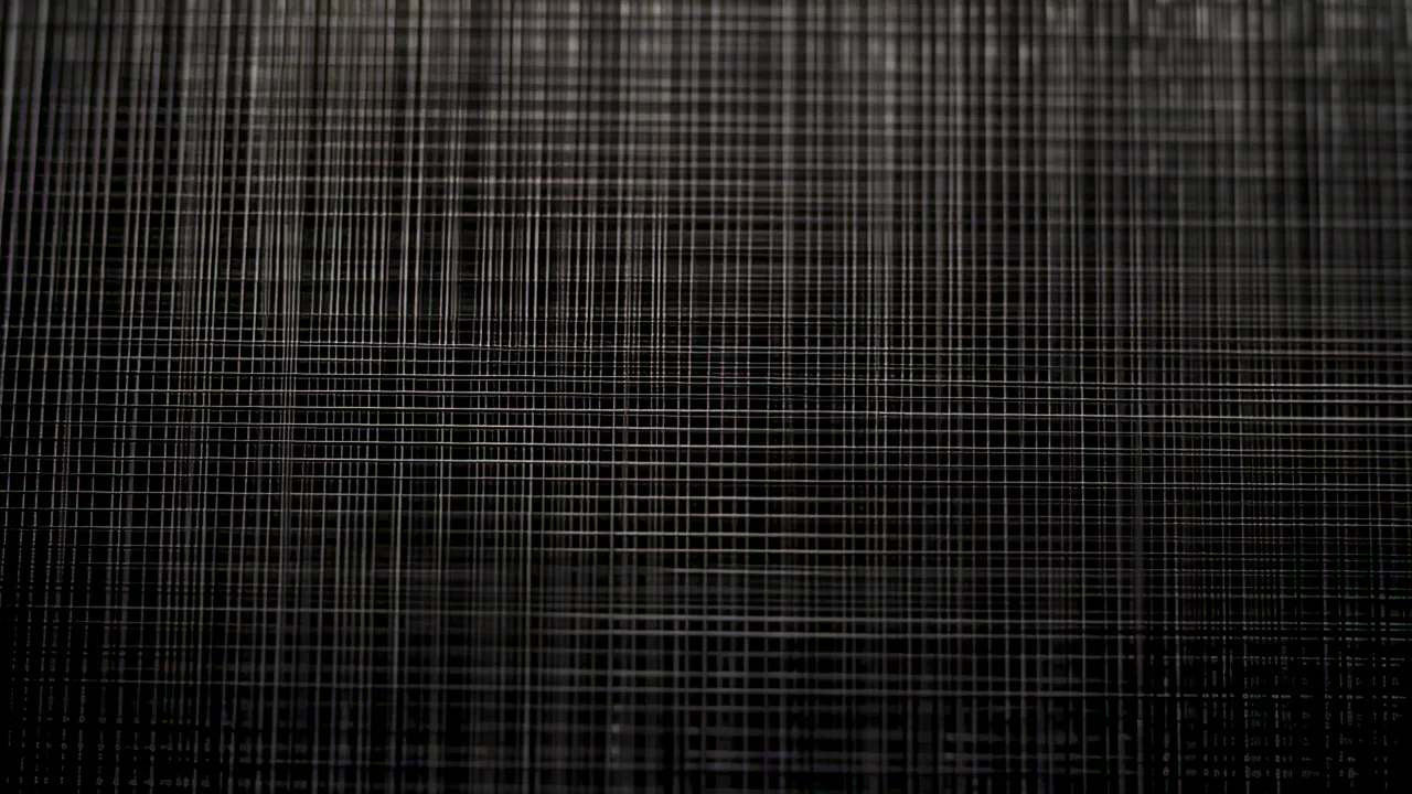 Microscopic Hatching Pattern of Cross-Hatched Lines