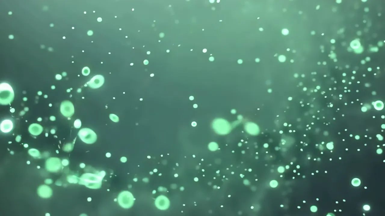 Minimal Green Swirling Particles Background Animation