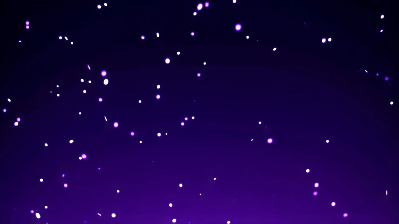 Minimalistic Purple Floating Particles on Dark Background