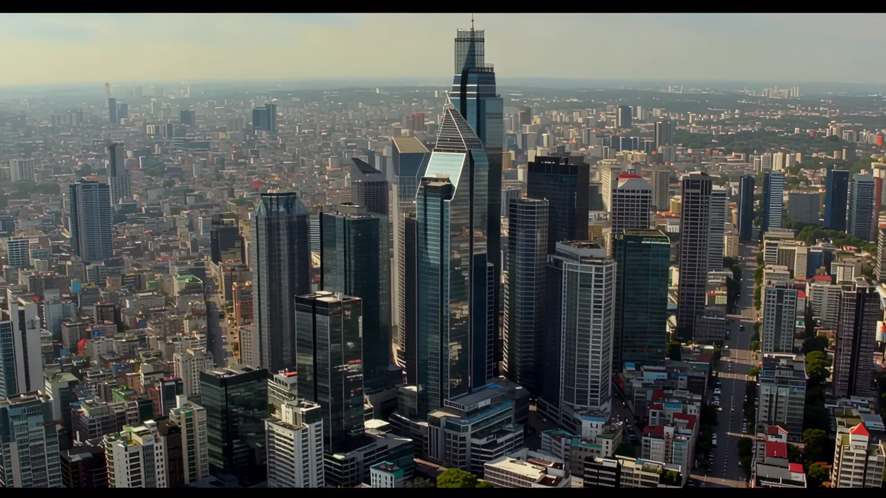 Modern Skyscraper Skyline in Shenzhen's Futian District