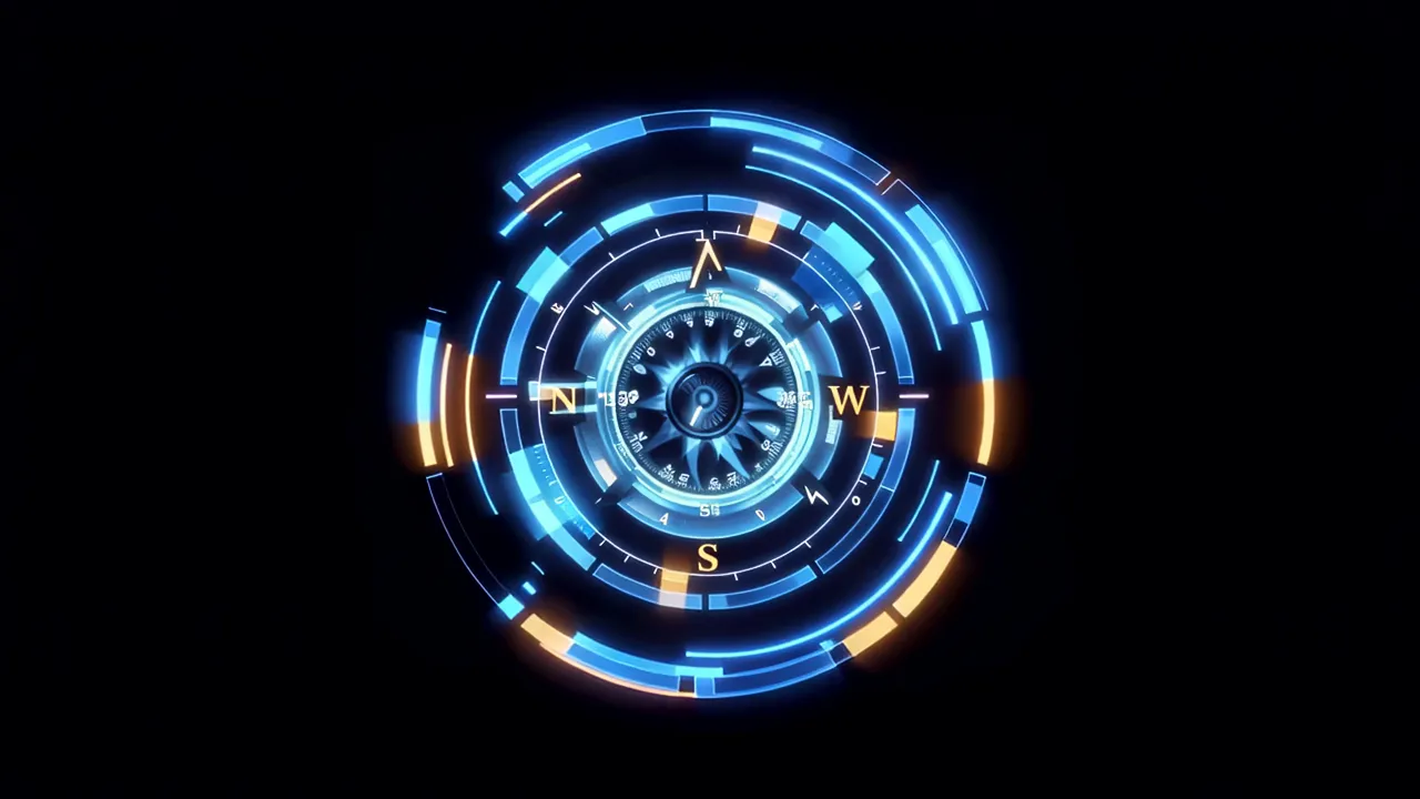 Navigation Compass HUD with Bearing Indicators