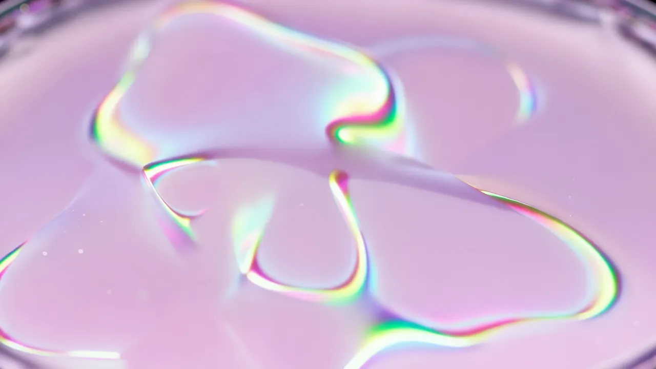Organic Amorphous Forms with Rainbow Edges Evolving