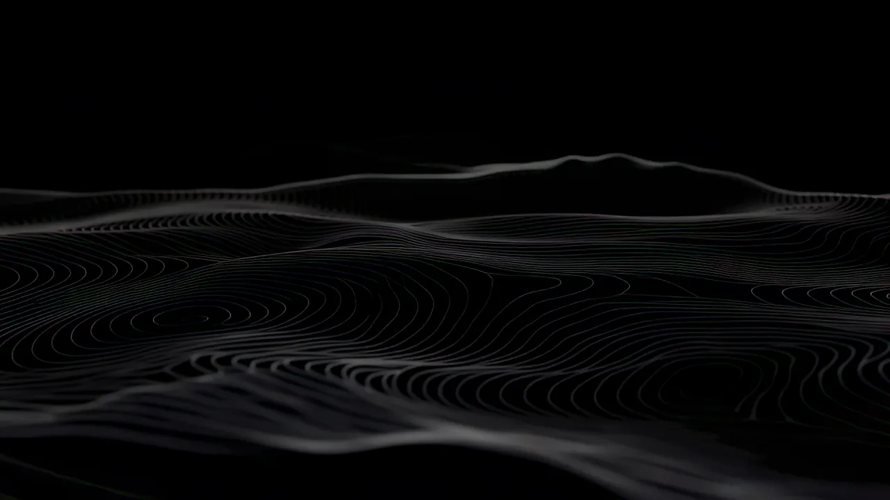 Organic Terrain Contour Map with Fine Grey Lines