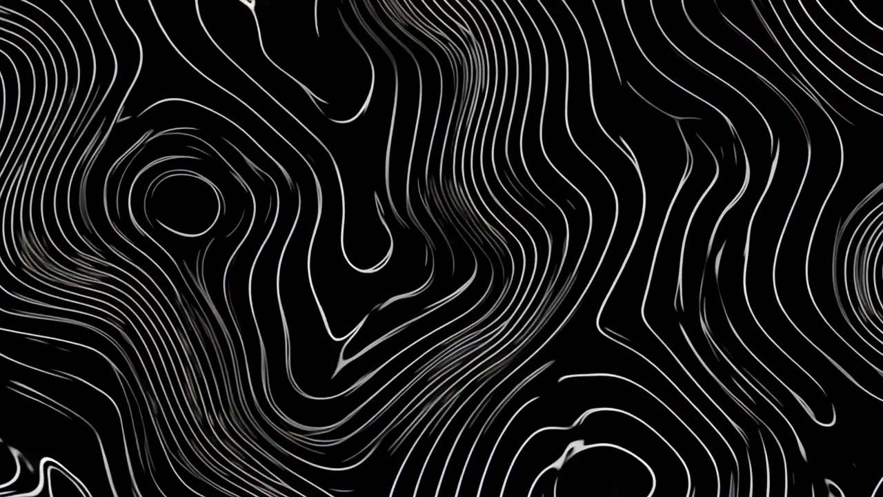 Organic Terrain-Like Contour Map with Fine Grey Lines
