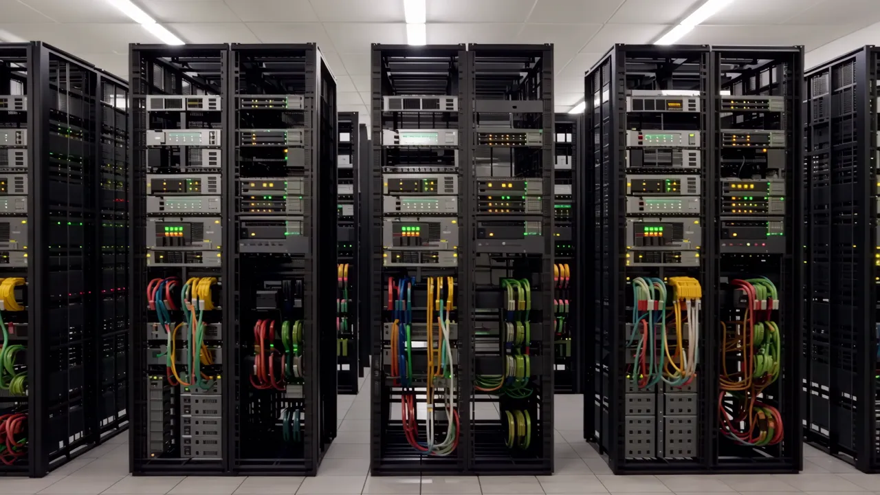 Organized Server Racks in a Modern Data Center