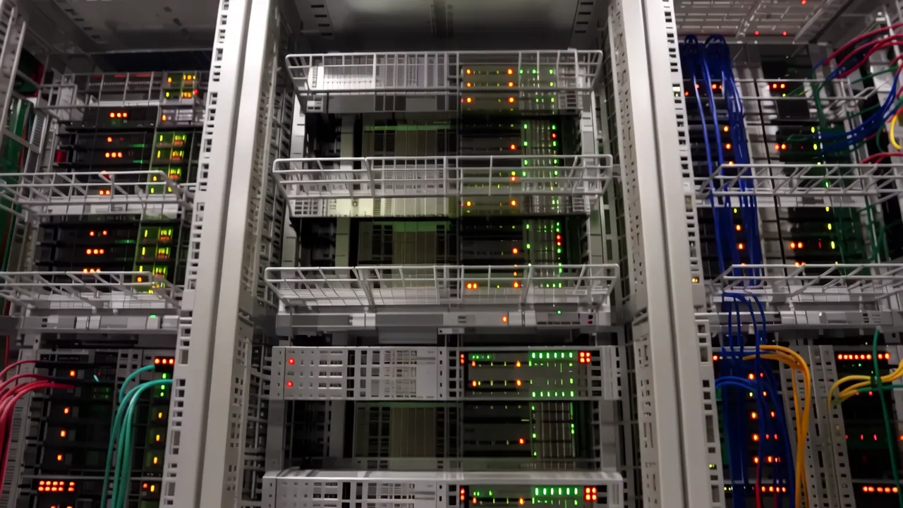 Organized Server Racks in a Professional Data Center