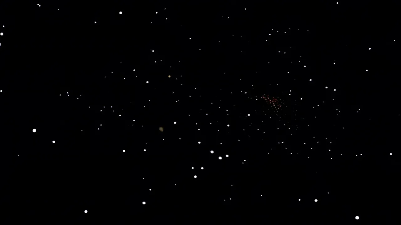 Particles Floating in Black Background
