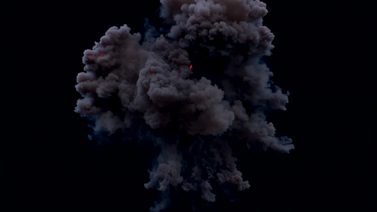 Powerful Blast Wave Expanding from a Central Point