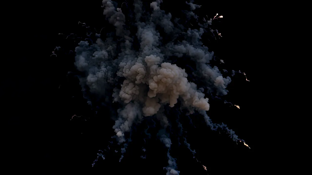 Powerful Blast Wave Expanding from Central Point