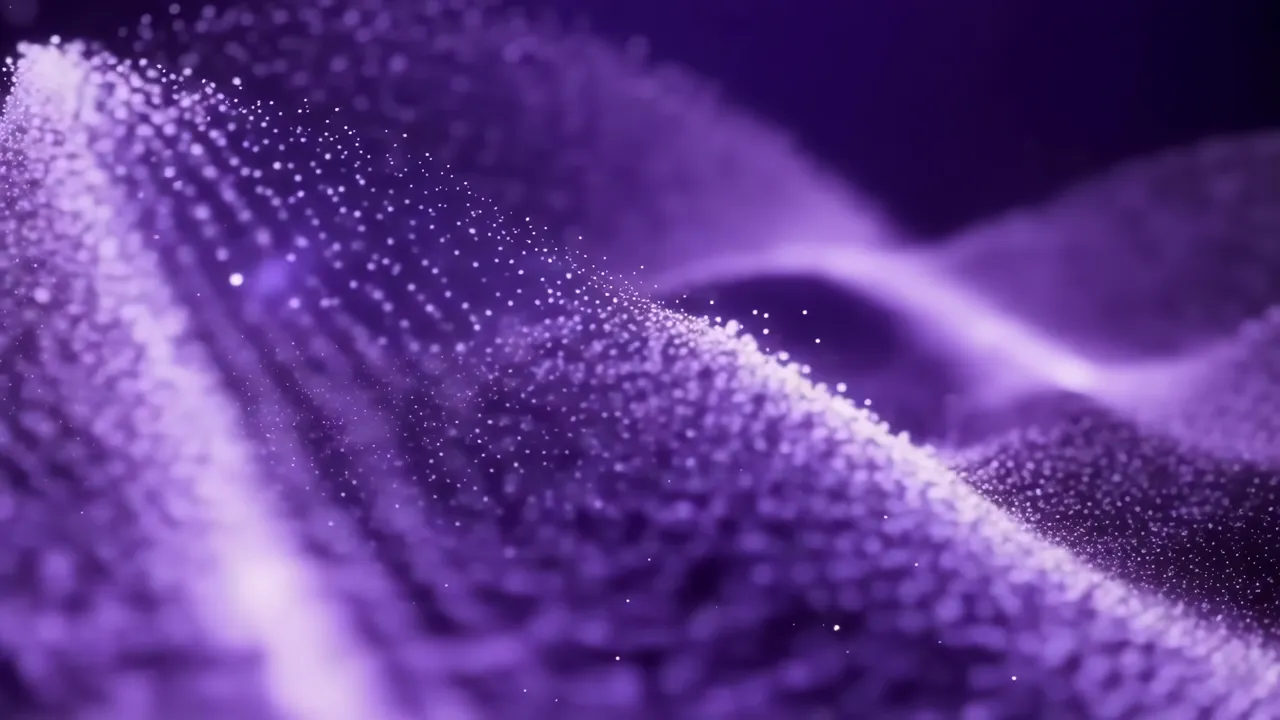 Purple Abstract Wave-Like Shimmering Dust Background