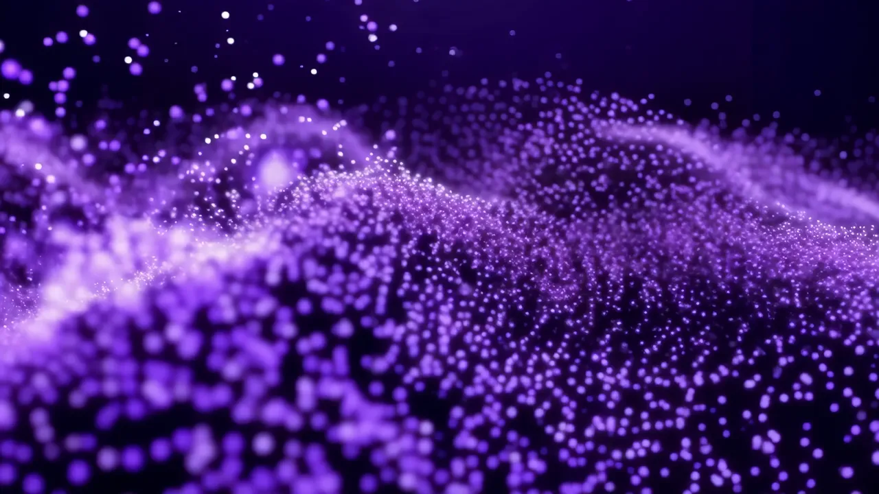 Purple Digital Wave Particles Background