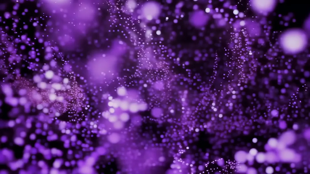 Purple Futuristic Flowing Particles Background