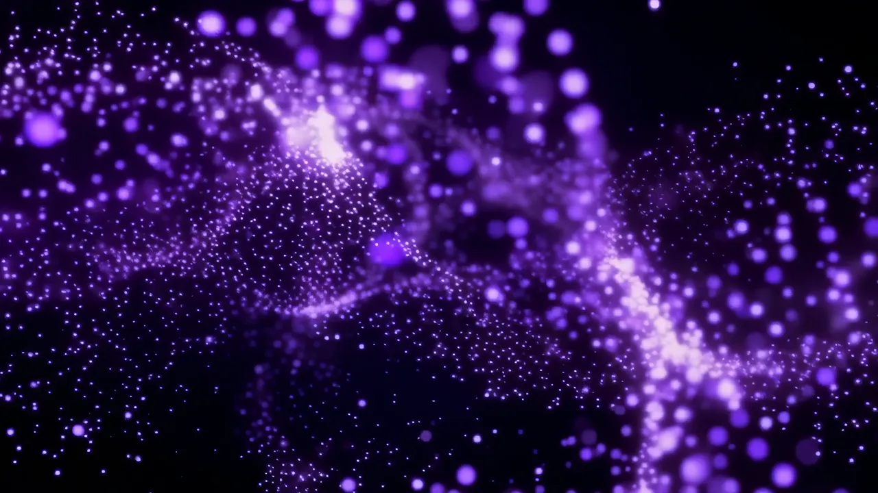 Purple Futuristic Pulsing Particles Background