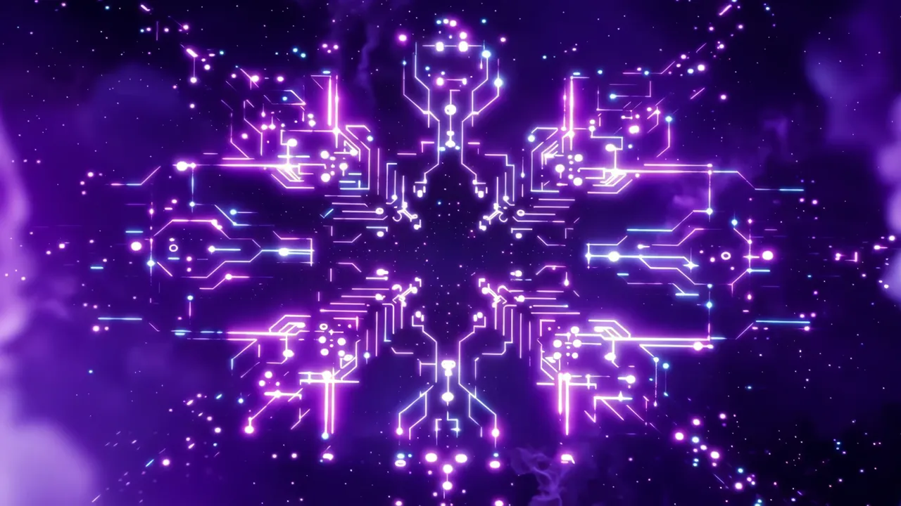 Purple Futuristic Pulsing Shimmer Background