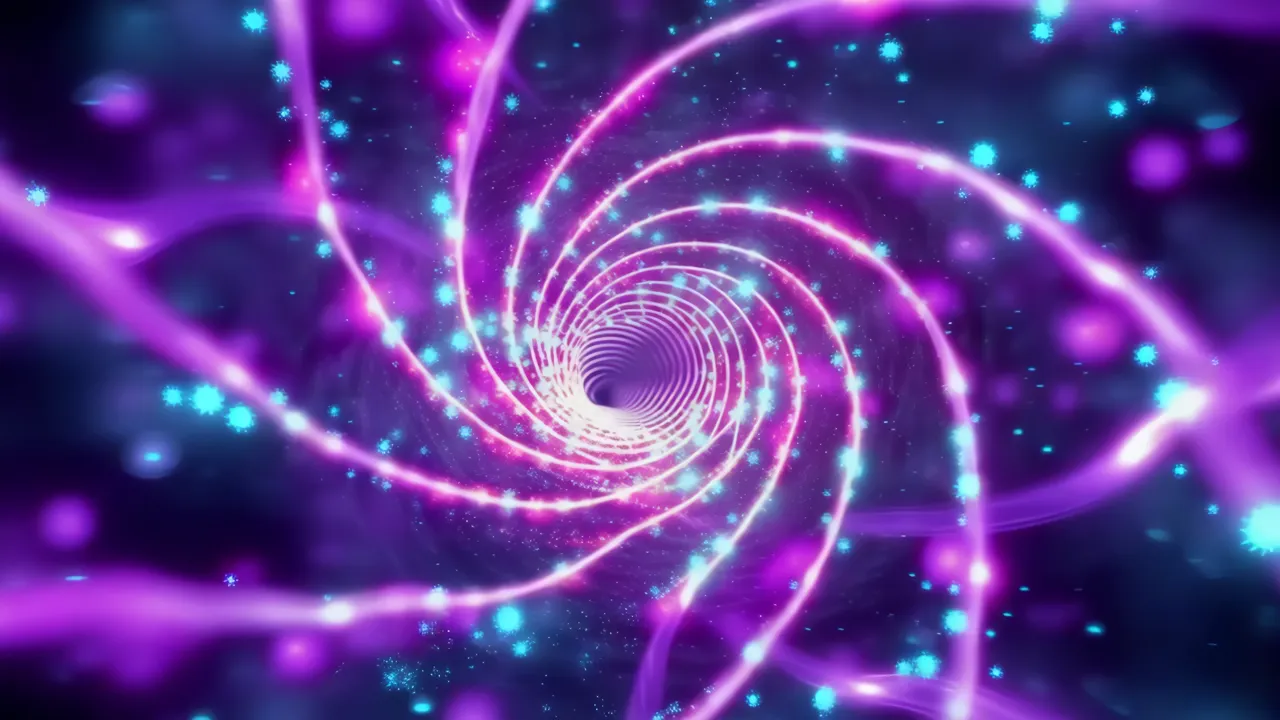 Purple High-Tech Spiraling Digital Plasma Loop Background