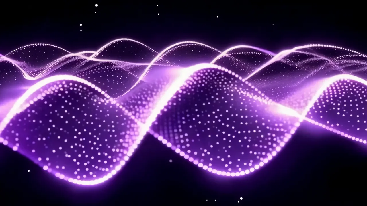 Purple Minimal Light Trails with Wave Patterns