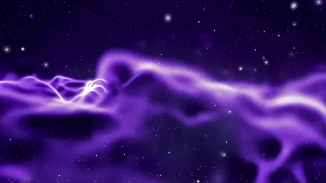 Purple Oscillating Digital Plasma Background with Particles