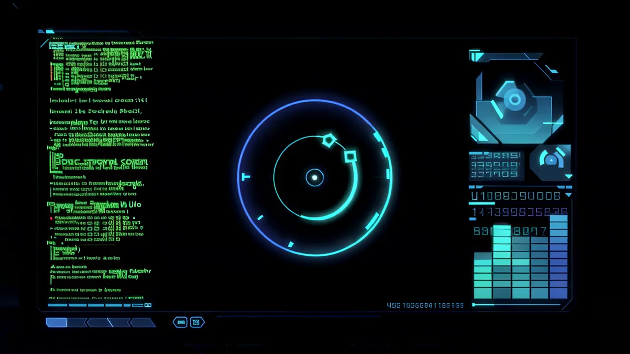 Radar Sweep with Rotating Scan Line and Indicators