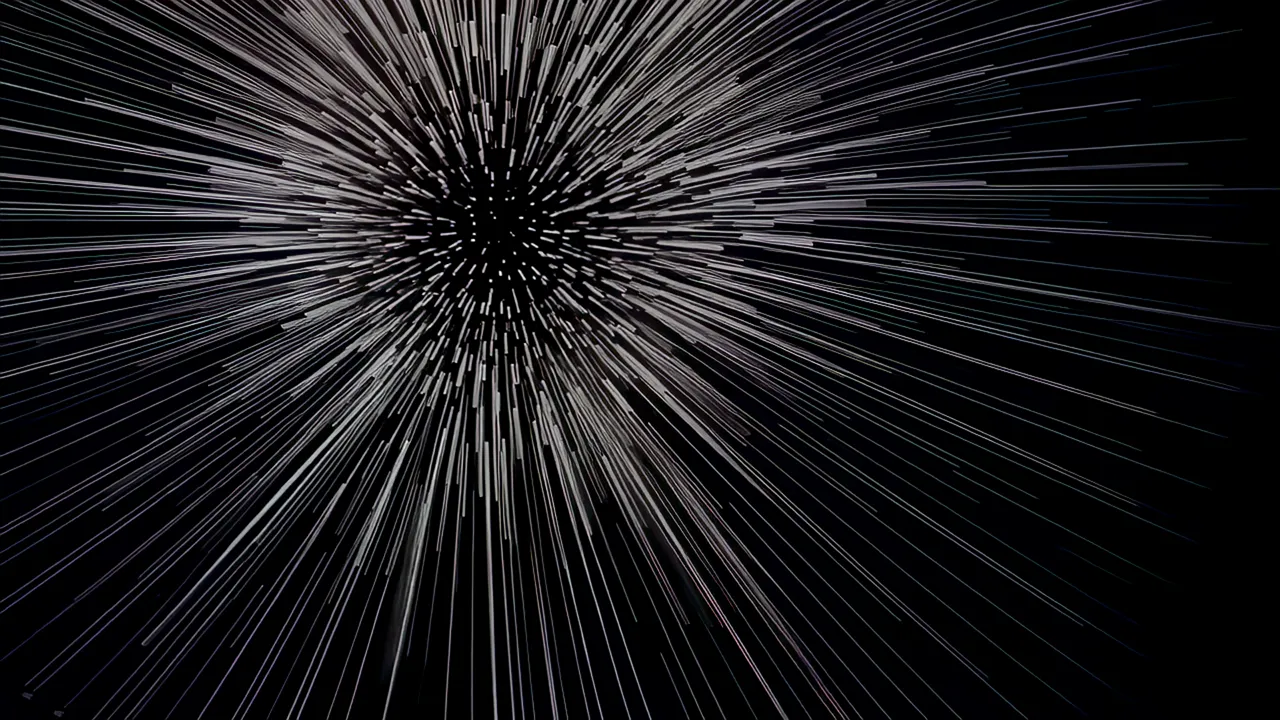 Radial Line Burst Pattern on Black Background
