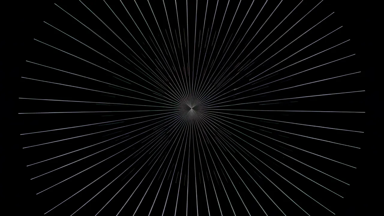 Radial Line Burst Pattern on Black Background