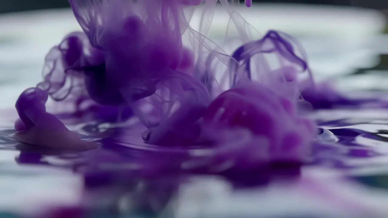 Red Ink Drop Blooming in Water