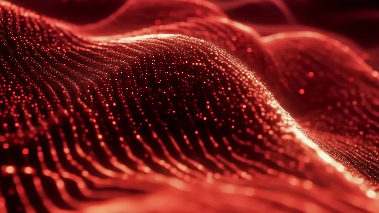 Red Minimal Wave Energy Background Loop