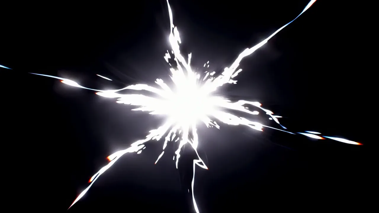 Rift in Space Revealing Bright Light