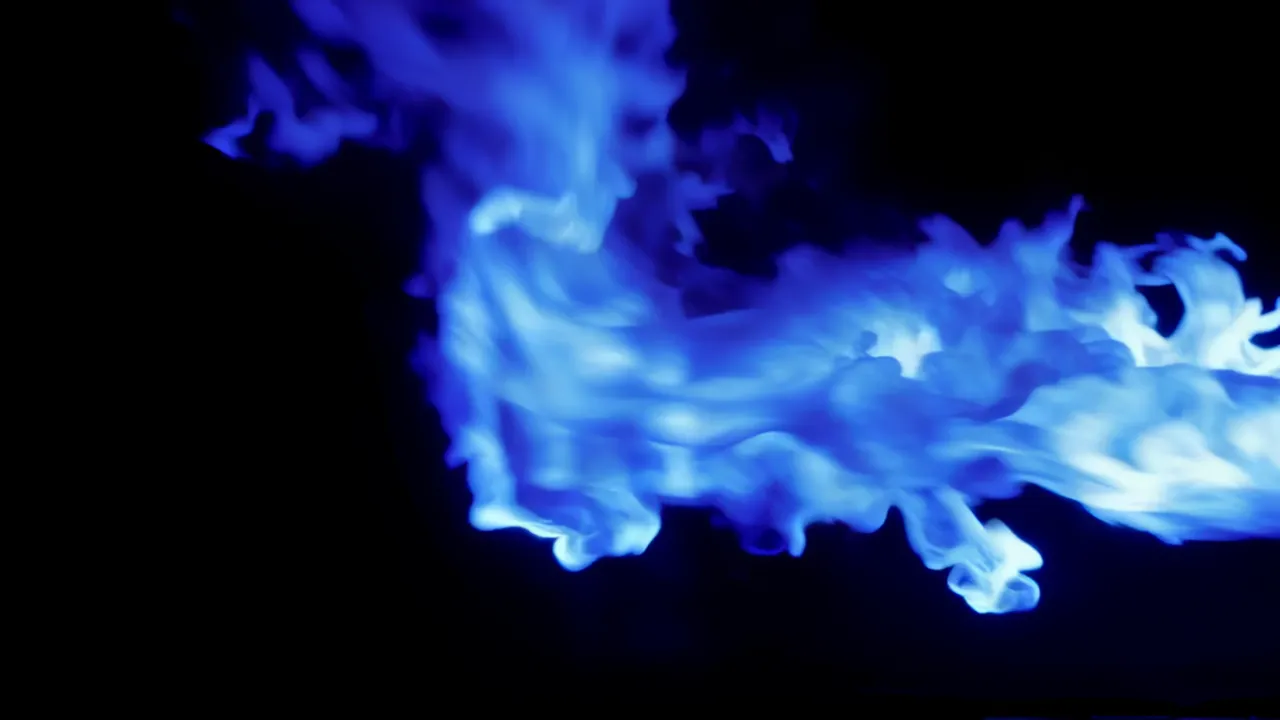 Roiling Fire Mass Spreading Across the Frame
