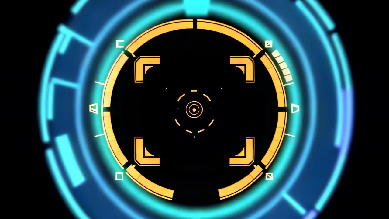 Rotating Radar Sweep with Blip Indicators