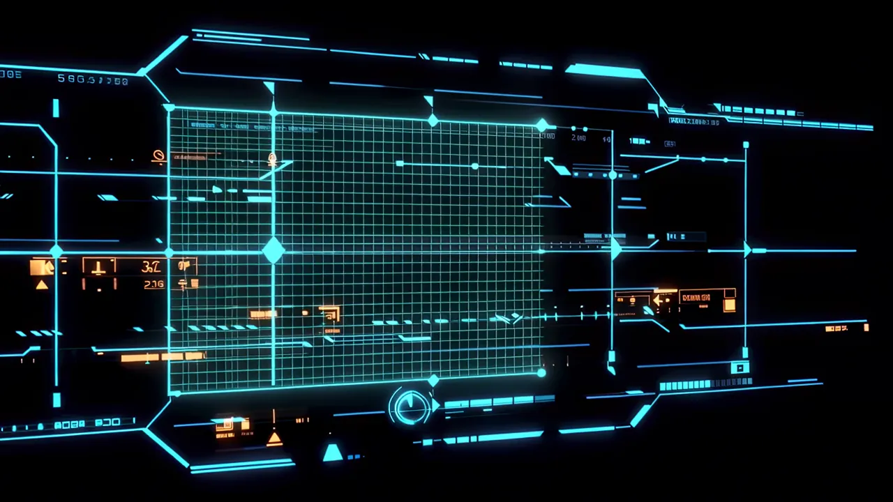 Scanning Grid Overlay with Detection Indicators