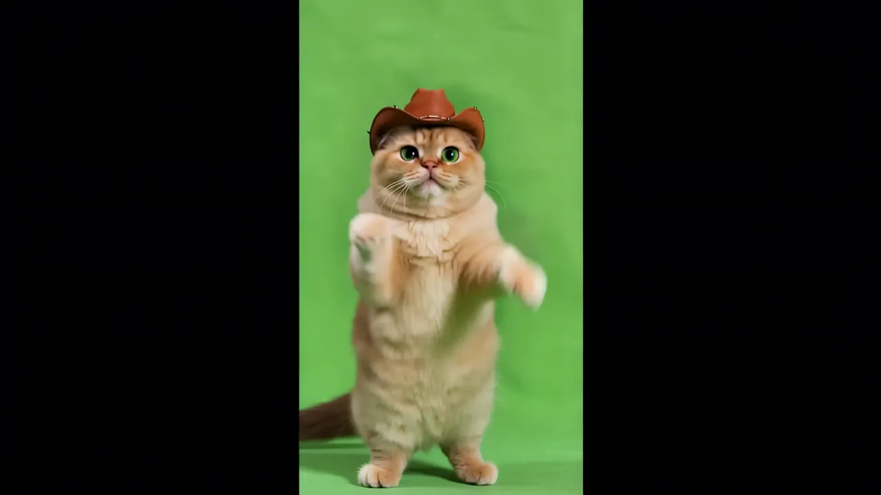 Scottish Fold Cat Standing with Bobbing Head